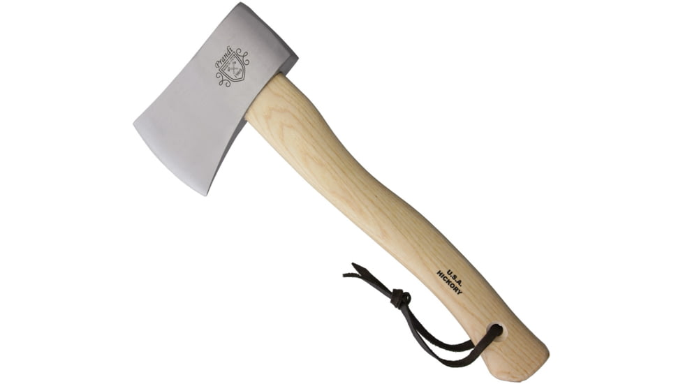 Prandi Yankee Hatchet Fully Polished, 19.75in Overall, 6.25in Carbon Steel Axe Head w/3.5in Cutting Edge, American Hickory Handle, Classic Finish, 3.043.09.CH 15.00 INCH