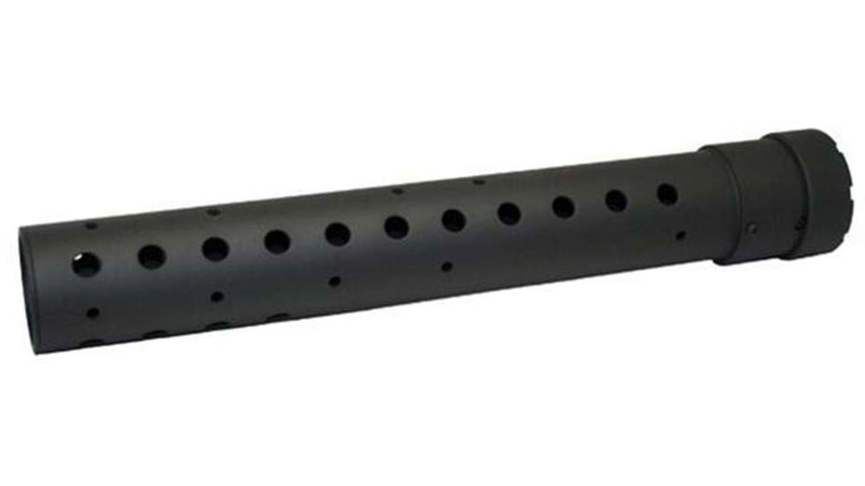 Precision Reflex Gen 3 14in Round Free Float Forearm w/ Holes, No Rails, Black, 05-073-14THB