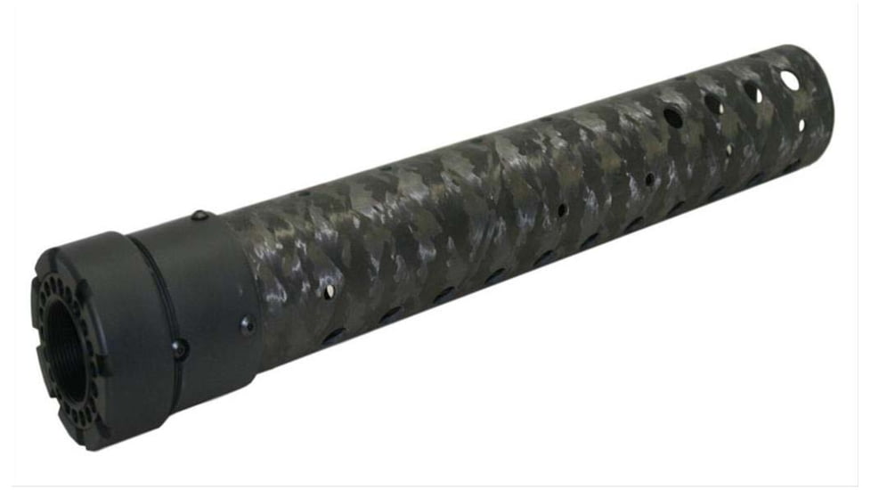 Precision Reflex Gen III 14in Round Free Float Forearm with Holes, No Rails, Carbon, 05-073-14TH