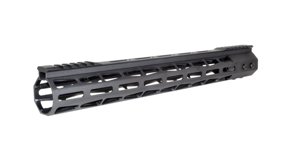 Presma AR-10 LR 308 Super Light M-LOK Series Free Float Handguards with Partial Top Rail, 15in DPMS Low Profile, Black, M38MP/L15