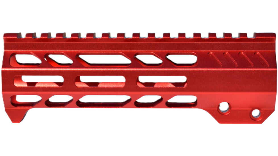 Presma AR-15 M-LOK Free Float Handguard, 7 in, Red, MMARE7R