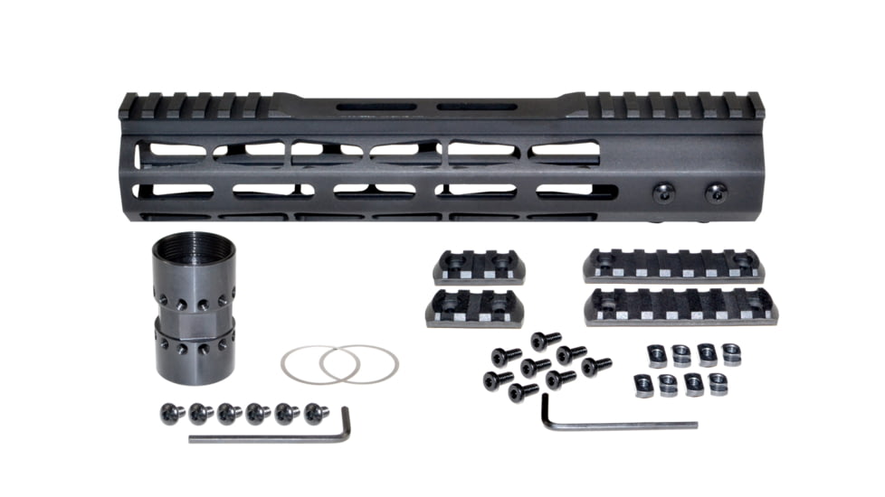 Presma AR-15 Super Light M-LOK Series Free Float Handguards with Partial Top Rail, 10in, Black, MARMP10