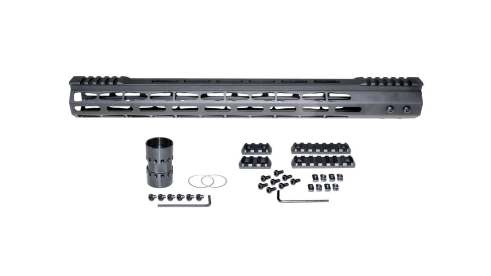 Presma AR-15 Super Light M-LOK Series Free Float Handguards with Partial Top Rail, 17in, Black, MARMP17