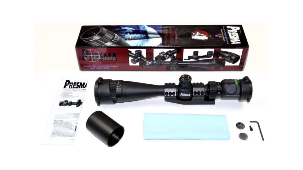 Presma Eagle Series 4-16X40 Precision Rifle Scope, Front Adjustable Objective Lens, Black PREA011