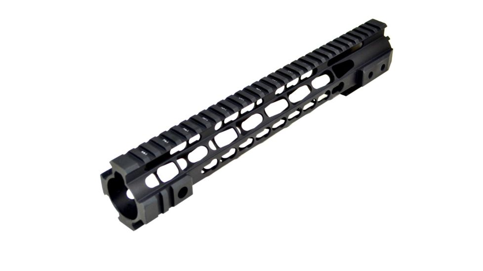 Presma Jackal Series Super Slim Free Float Hand Guard Rail Mount for .223/5.56, Black, 12 in PRJA031