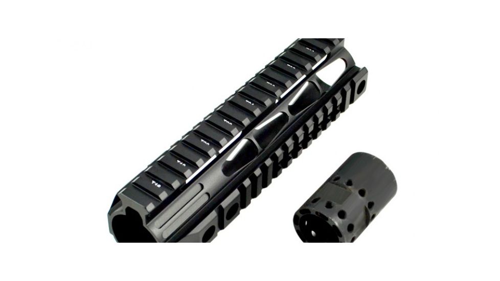 Presma Kangaroo Series AR Style Free Float Handguard Quad Rail Mount, Black, 7 in PRKA011