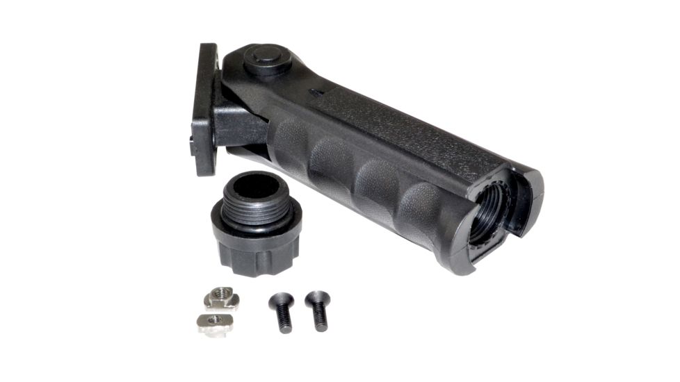 Presma M-LOK 5 position Foregrip with Storage, Threaded Cap, Black GPML02