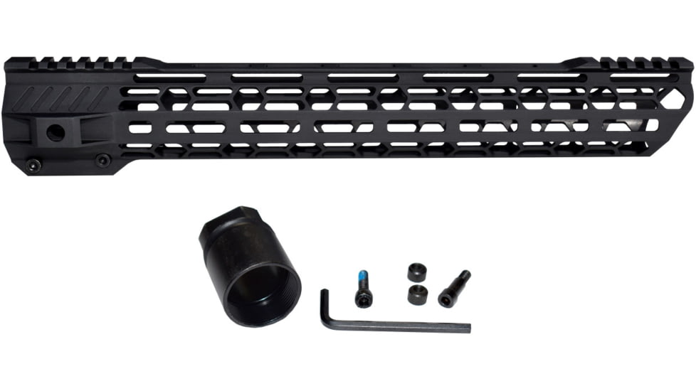 Presma M-LOK Free Float Handguard w/Partial Top Rail, 10 in, Black, UMM38D10-H