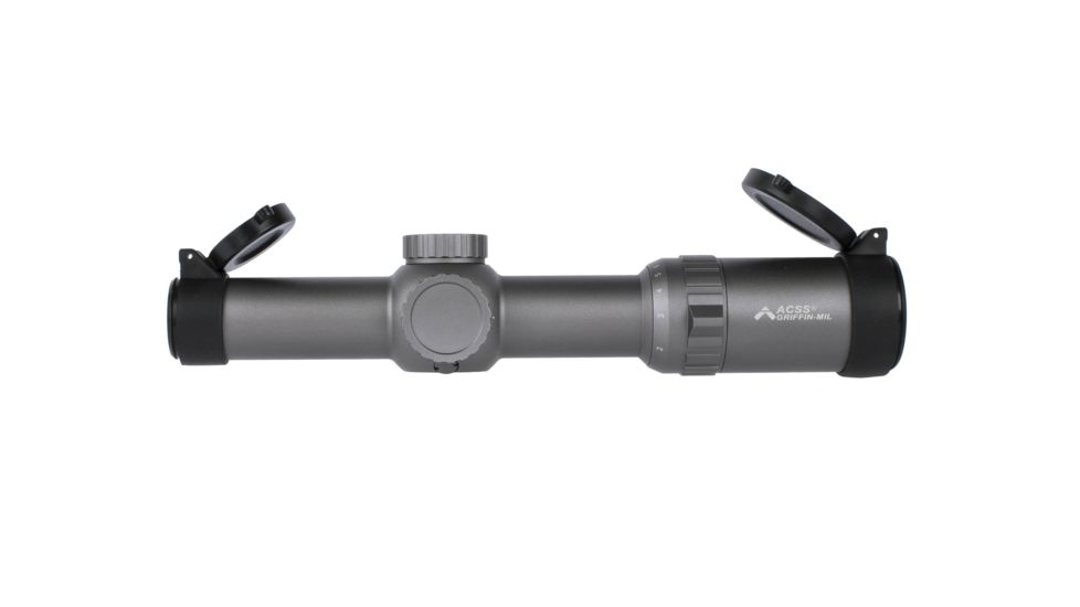 Primary Arms SLx 1-8X24mm Second Focal Plane Rifle Scope - Illuminated ACSS Griffin MIL Reticle, Wolf Grey, 1-8X24 mm, PA1-8X24SFP-ACSS-GRF-MIL-WG