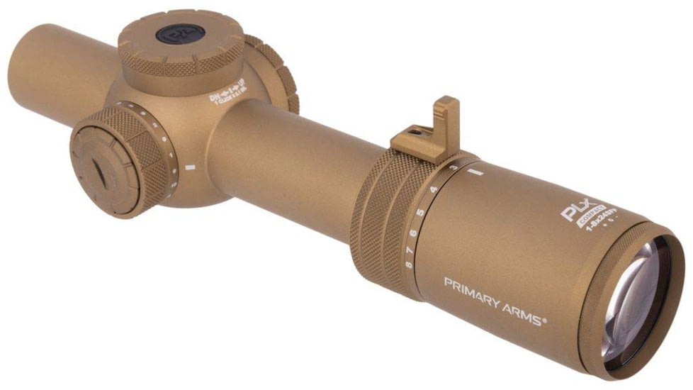 Primary Arms Compact PLX 1-8x24mm 30mm Tube Rifle Scope, First Focal Plane, Illuminated ACSS Nova Reticle, FDE, 610203