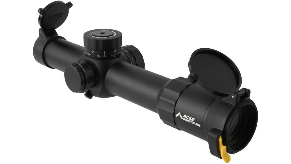 Primary Arms Platinum Series 1-8X24mm FFP Rifle Scope - Illuminated ACSS Griffin MIL Reticle, Black, PAPLX8-1-8X24F-GRIF-MIL