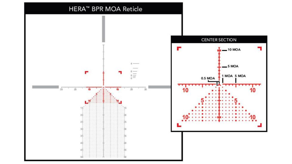 Primary Arms PLx 6-30X56mm FFP Rifle Scope - Illuminated Hera BPR MOA Reticle, Black, PAPLX5-6-30X56F-HERA