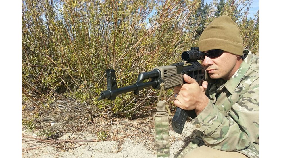 Primary Arms SLx 4X Compact Prism Scope with the Patented 7.62X39/300BO ACSS Reticle, Black PAC4XAK300BO