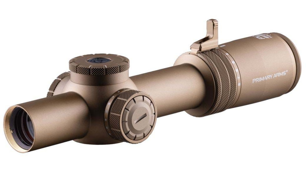 Primary Arms Compact PLxC 1-8x24mm RDB LPVO 30mm Tube Rifle Scope, First Focal Plane, ACSS Raptor 5.56/.308 Yard G2 Reticle, FDE, PA-PLXC-1-8X24F-RDB-RAPTOR-5.56Y-G2-FDE