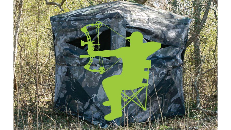 Primos Hunting Full Frontal One Way See Through Veil Ground Blind, 65112