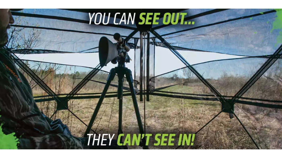 Primos Hunting Full Frontal One Way See Through Veil Ground Blind, 65112