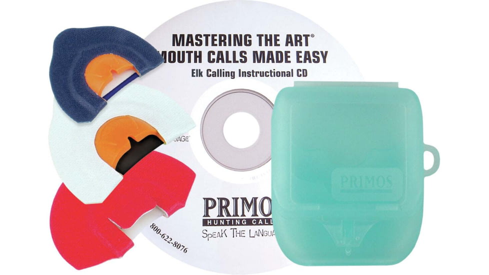 Primos Hunting MTA Elk Mouth Made Easy w/3 Mouth Calls, CallCase, CD, Blister, 1651