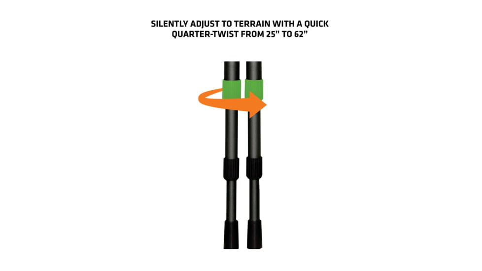 Primos Hunting Pole Cat Tall Bipod Shooting Stick, Clam, 65483