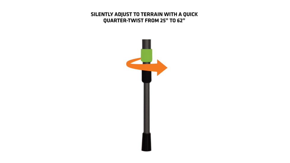 Primos Hunting Pole Cat Tall Monopod Shooting Stick, Clam, 65481