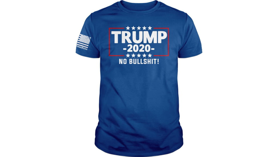 Printedkicks Printed Kicks Trump 2020 No Bs Men's T-shirt Royal Blue Xl
