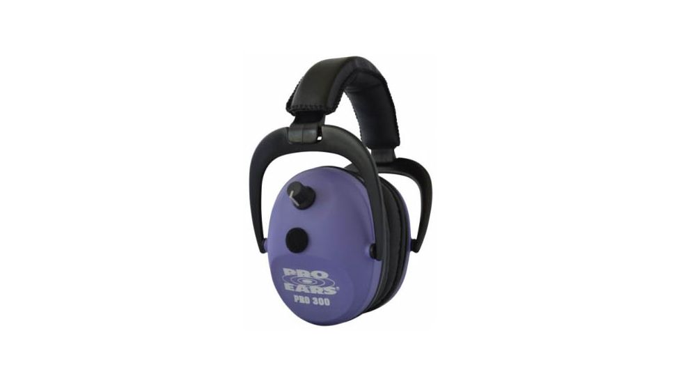 Pro-Ears Pro 300 Wind Abatement Hearing Protection NRR 26dB Headset,Purple P300PU