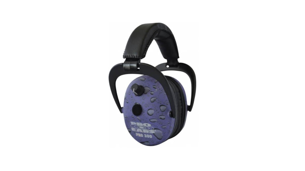 Pro-Ears Pro 300 Wind Abatement Hearing Protection NRR 26dB Headset,Purple Rain P300PUR