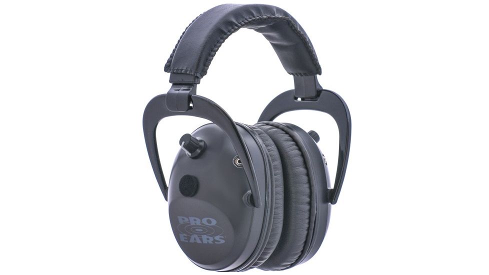 Pro-Ears Pro Tac Plus Gold Low Profile NRR 26 Earmuffs, Black GS-PT300-Black