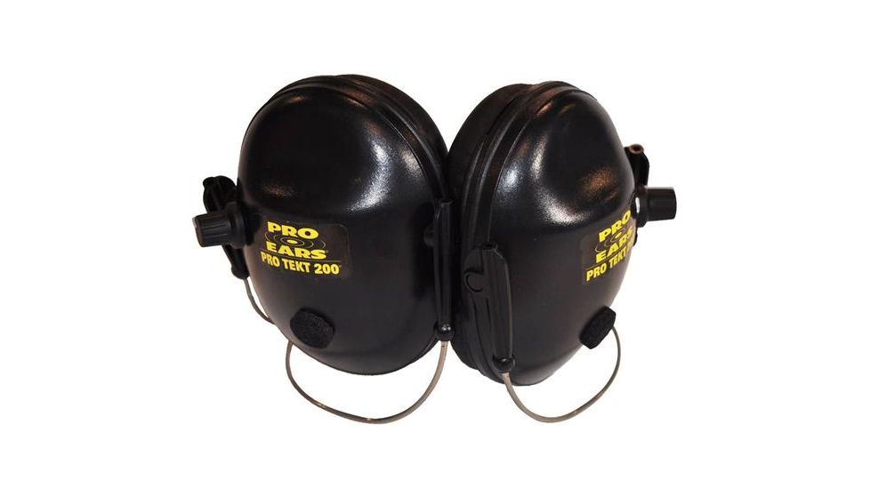 Pro-Ears Pro Tekt 200 Electronic Ear Muffs, Black w/ Behind the Head Strap