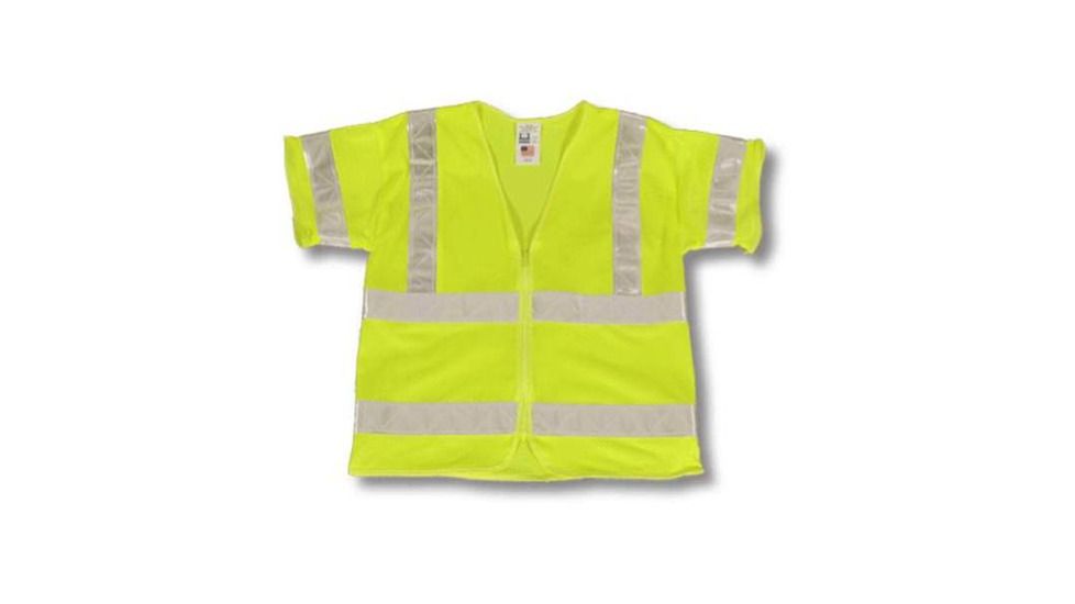 Pro-Line Traffic Safety Pro-line - Ansi 207-2006 Class Iii Tearaway Mesh Lime Vest - 205554172-7