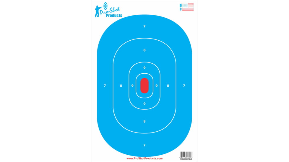 Pro-Shot 13in x 20in Silhouette Insert Blue w/ Adhesive Backing, Pack of 6, P4-SilhInsert-Blue