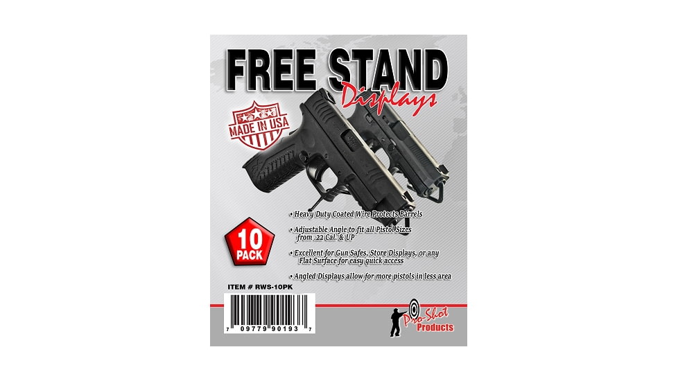 Pro-Shot Free-Stand Pistol Display 10 Per Package