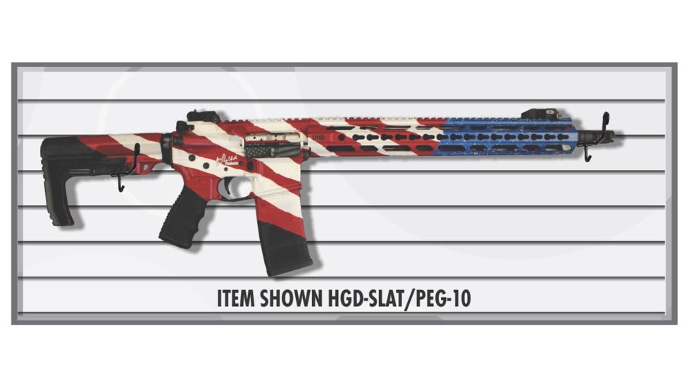 Pro-Shot Horizontal Long Gun Display, Slatwall/Pegboard, 10-Pack HGD-SLAT/PEG-10