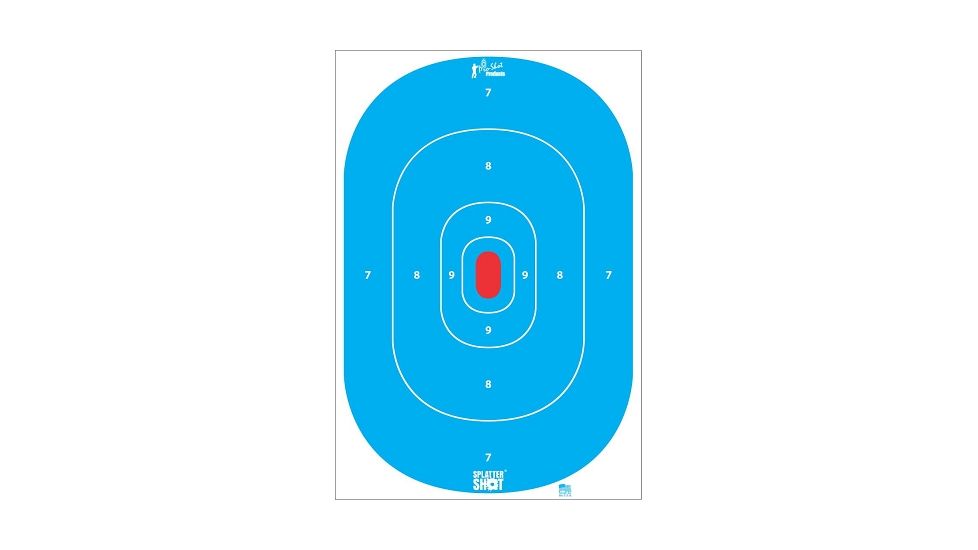 Pro-Shot Pro-Shot Splatter Shot 12 x 18 Blue Silhouette Insert Heavy Tag Paper, Blue, White, Pack of 8 SILH-INTP-BLUE-8PK, Blue, White, SILH-INTP-BLUE-8PK