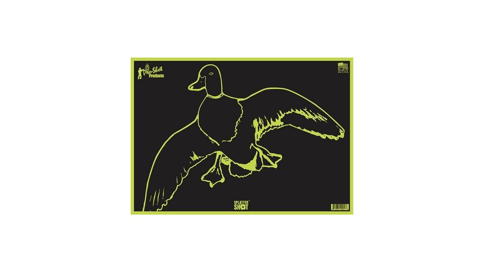 Pro-Shot Pro-Shot Splatter Shot 12 x 18 Pre Hunt Series - Duck Heavy Tag Paper, Green, Black, Pack of 8 PH-DUCK-8PK, Green, Black, PH-DUCK-8PK