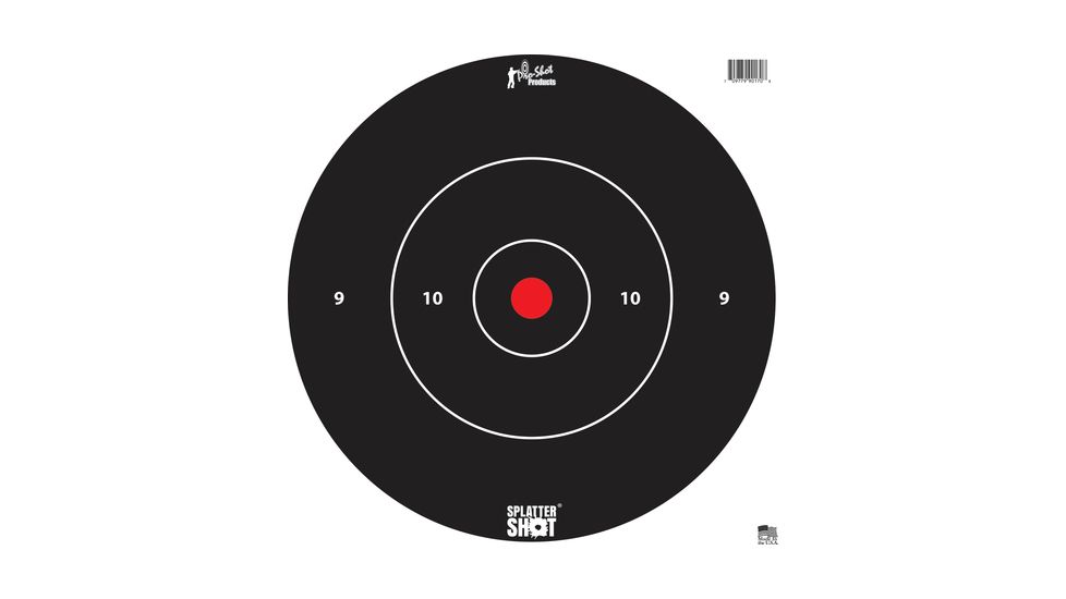 Pro-Shot Pro-Shot Splatter Shot Bullseye Targets - Heavy Tag Paper 12 Inch White 5 Pack, White, 12B-Whte-TG-5PK