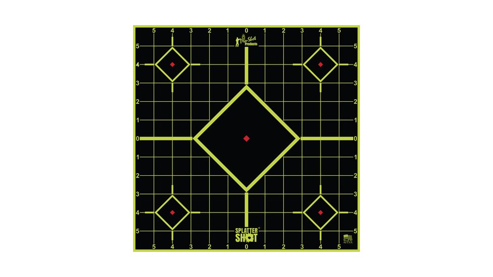 Pro-Shot Pro-Shot Splatter Shot Sight In Targets Peel And Stick 12 Inch Green 5 Pack, Green, 12SI-GREEN-5PK