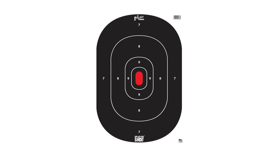 Pro-Shot Pro-Shot Splatter Shot Silhouette Inserts Heavy Tag Paper 12x17 Inches 8 Pack, White, Black, SILH-INTP-8PK