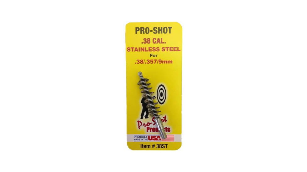Pro-Shot Stainless Steel Pistol Bore Brush .38/.357 Caliber