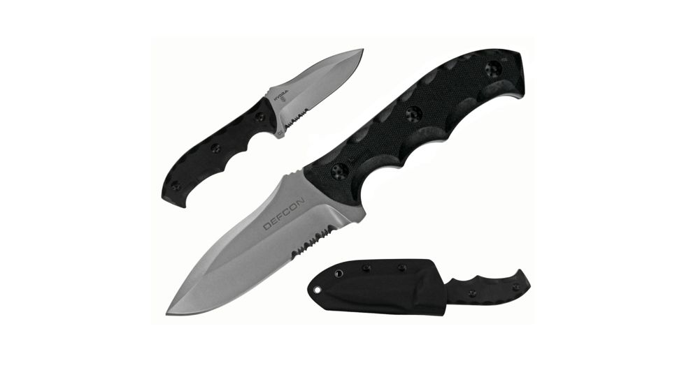 Proelia Defcon 8.75in Fixed Blade Knife, D2 Comboedge G10Handle 4015903