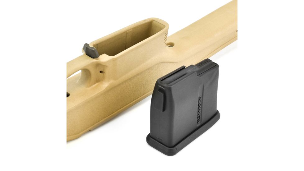 ProMag Archangel Howa 1500 Hogue Long Action Precision Stock w/5-Round Follower Magnum Caliber 6-Round Magazine, Polymer, Desert Tan, AA1500MLA-DT