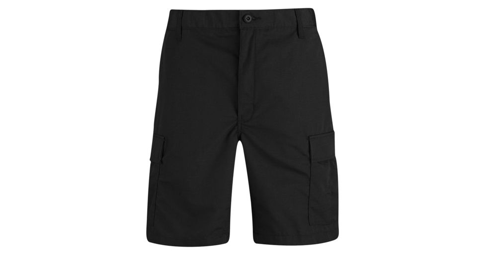 Propper BDU Poly Cotton Battle Rip Shorts w/ Zipper Fly, Small, Black