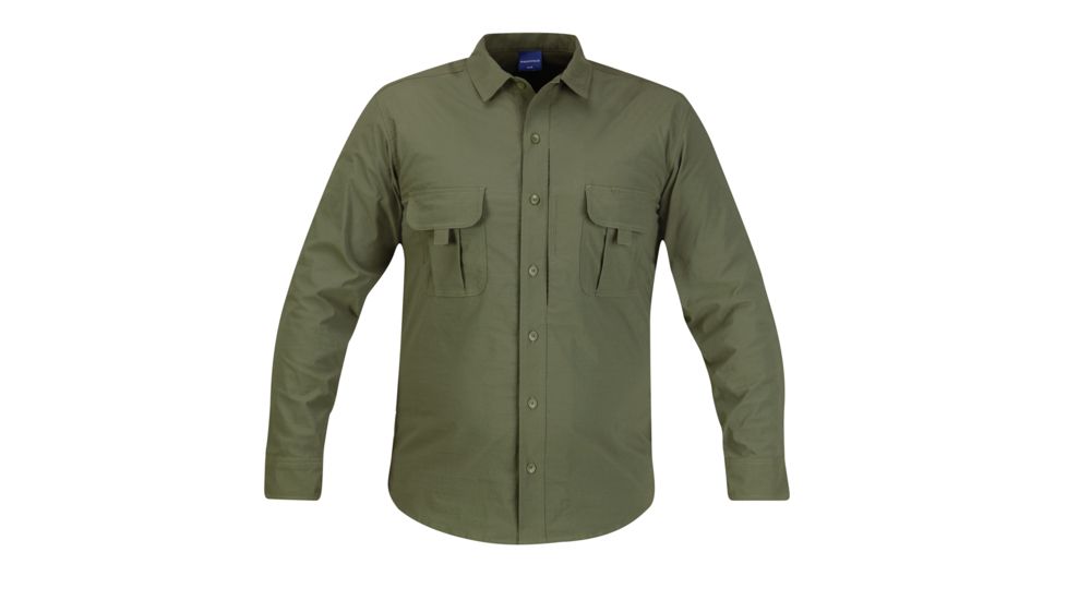 PROPPER Summerweight Tactical Mens Long Sleeve Shirt, Olive Green, XXL-L F53463C330XXL3