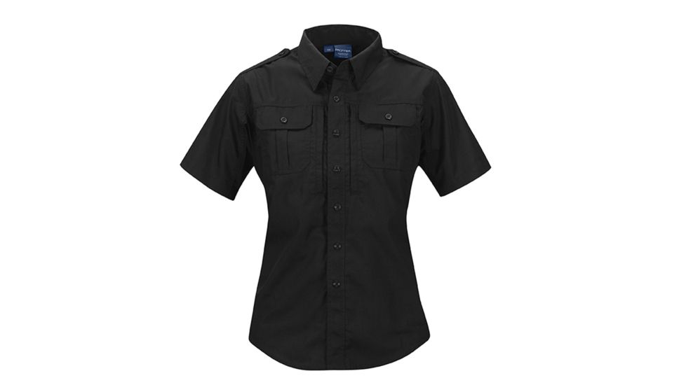 Propper Women's Short Sleeve Tactical Shirt, Size Large, Black F530450001L