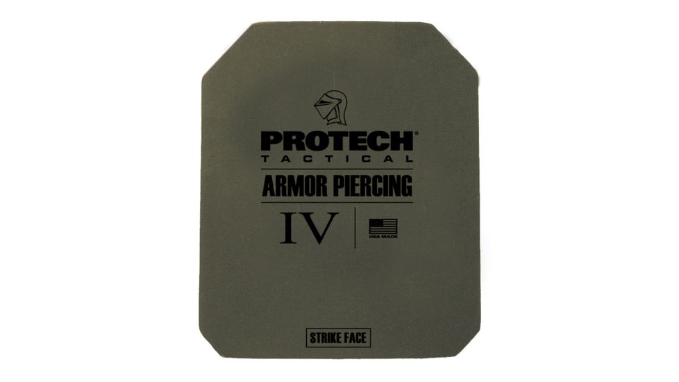 Protech 2116G Type IV Rifle Plate, Ceramic Composite 8in x 10in Single-Curve Rectangle Cut 1003465