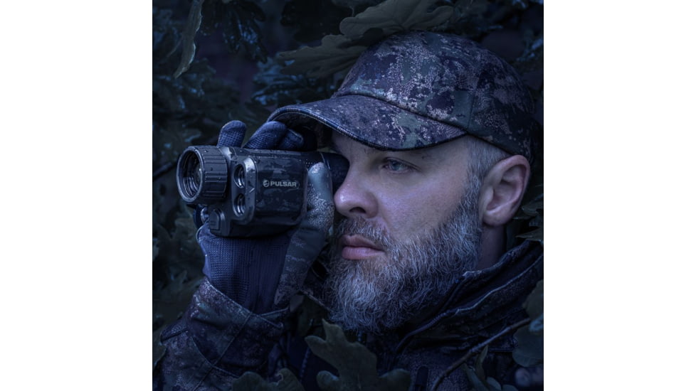 OpticsPlanet Exclusive Refurbished, Pulsar Axion LRF XQ38 3.5-14x32 Thermal Monocular w/Integrated laser range finder, 15 mm, 50 Hz, Black, PL77428