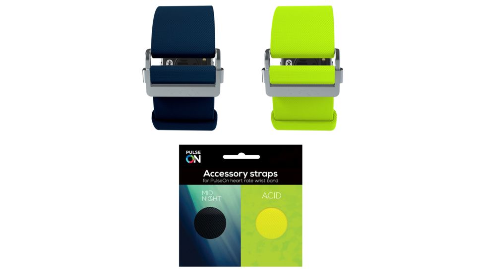 PulseOn Accessory Straps, Acid/Midnight, Small, STRAPKIT-MA-S