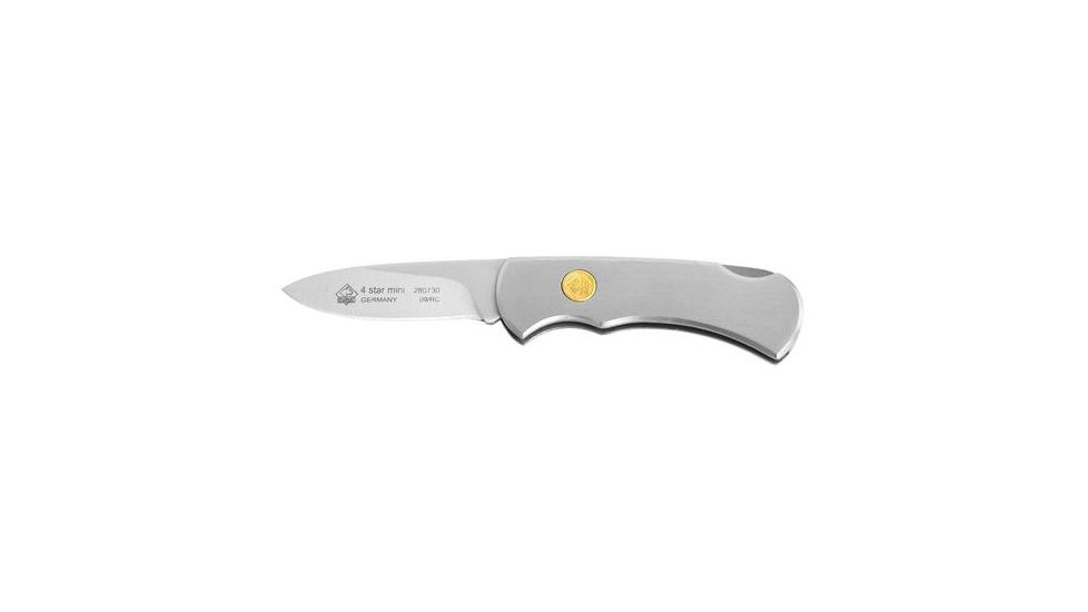 Puma Knives 4-Star Mini Stainless Folding Knife, 2in Blade, Stainless Steel 280730