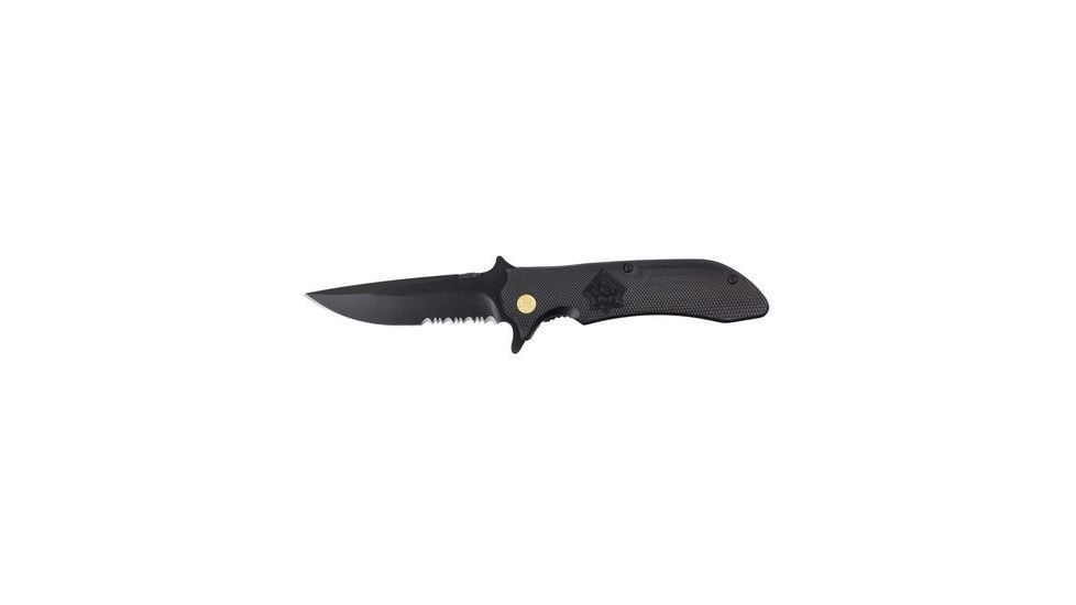 Puma Knives Alleycat Drop Folding Knife, 3.3in Blade, Black Aluminum 6622002