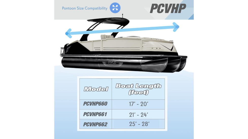 Pyle Armor Shield Trailer Pontoon Boat Cover, Gray, PCVHP661