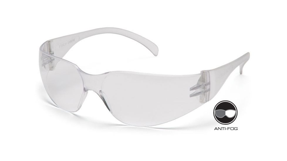 Pyramex 4100 Series Safety Glasses - Clear-Hardcoated Anti-fog Lens, Clear Frame S4110ST